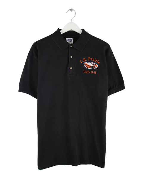 Gildan 00s C.R. Prairie Golf Logo Polo Schwarz M