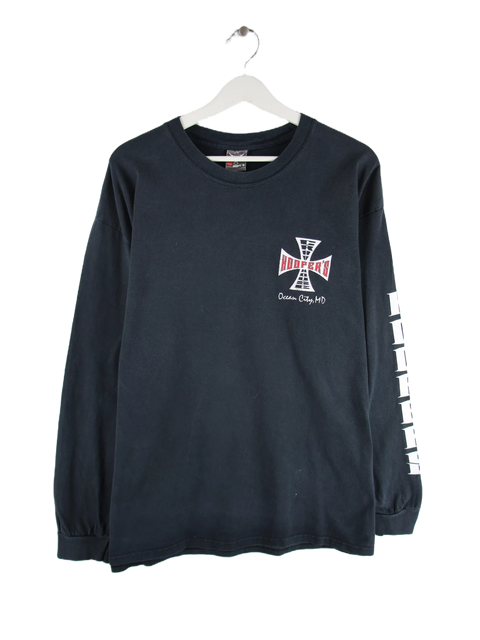 Hanes 00s Hooper's Bike Week Print Sweatshirt Schwarz L