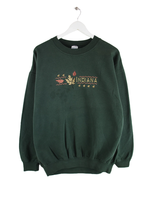 Gildan 90s Vintage Indiana Embroidery Sweater Grün L