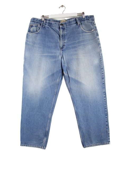 L.L. Bean 90s Vintage Faded Wash Jeans Blau W42 L30