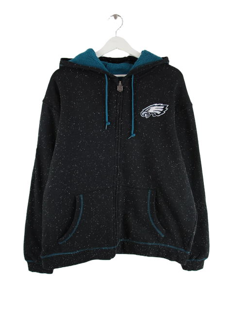 NFL Pro Line Philadelphia Eagles Fleece Lined Speckled Zip Hoodie Schwarz L