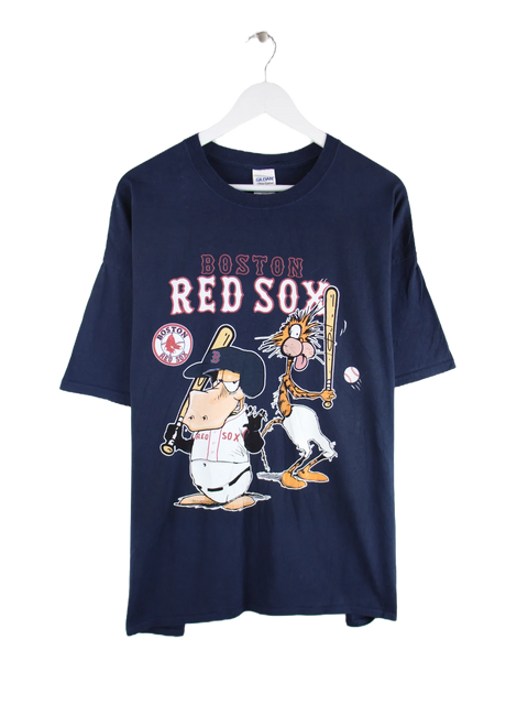 Gildan 00s MLB Boston Red Sox Print T-Shirt Blau XXL
