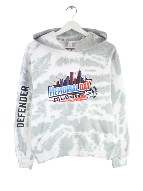 Jerzees Memorial Day Print Tie Dye Hoodie Weiß S
