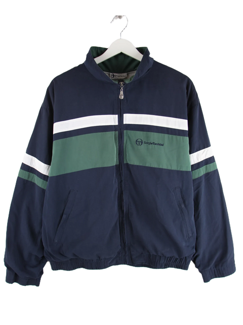 Sergio Tacchini 90s Vintage Stripe Trainingsjacke Blau XL