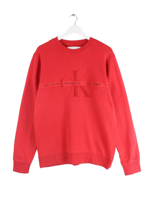 Calvin Klein Big Logo Sweater Rot L