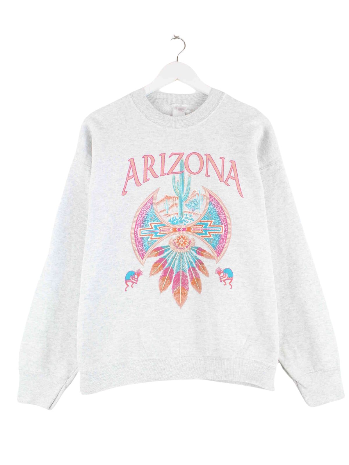 Vintage 90s Arizona Print Sweater Grau M (front image)