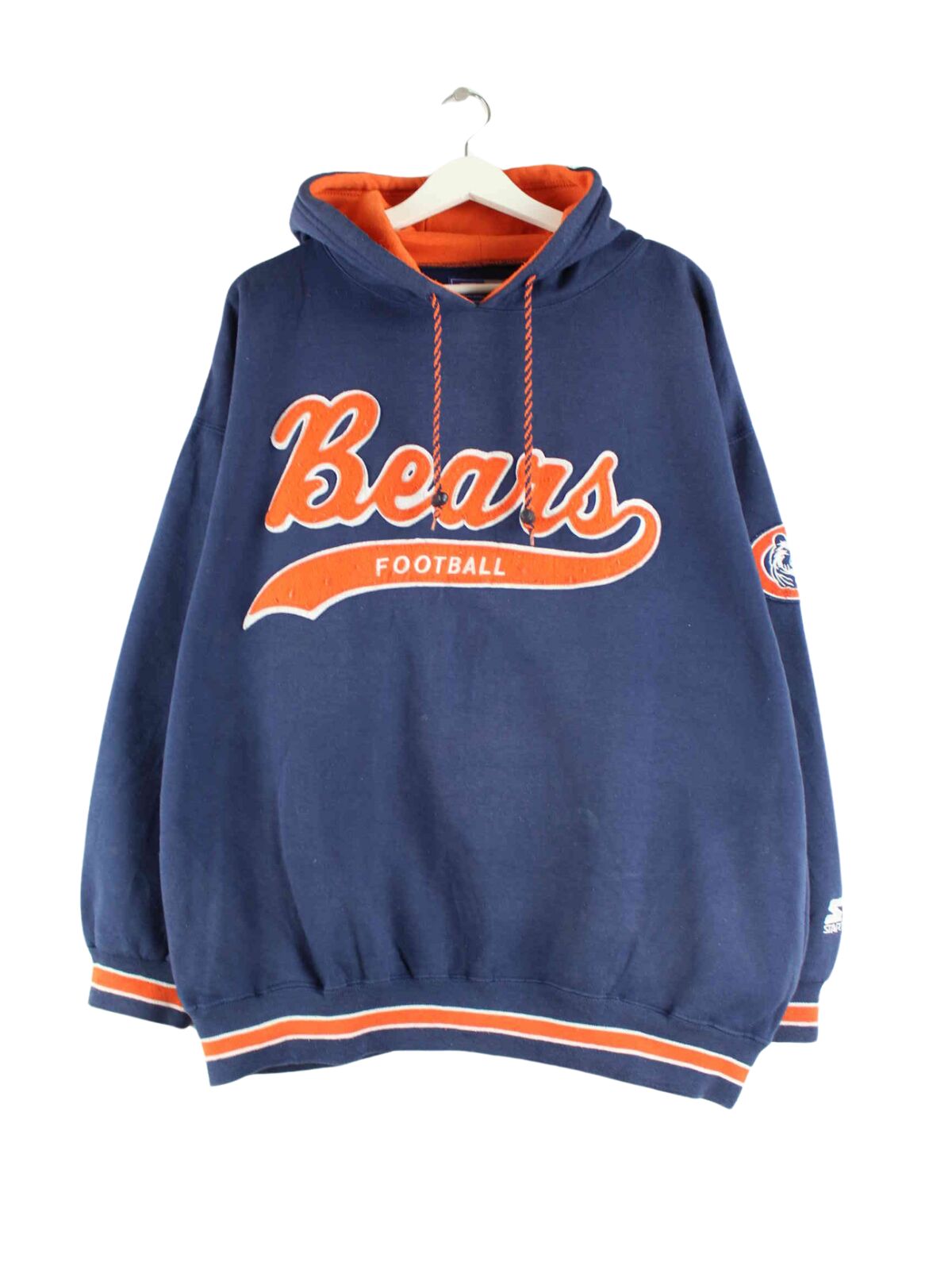 Starter 90s Vintage NFL Chicago Bears Embroidered Hoodie Blue XL