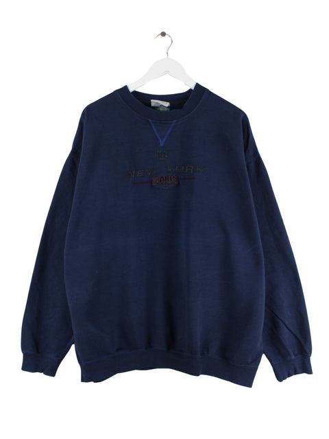 NFL New York Giants Embroidered Sweater Blau XXL