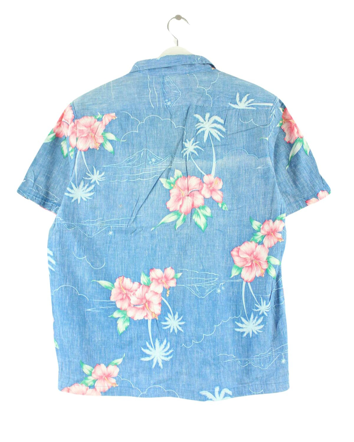 Vintage 00s Hawaii Hemd Blau M (back image)