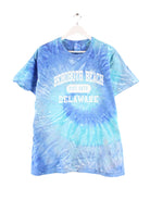 Vintage y2k Tie Dye Print T-Shirt Blau L (front image)