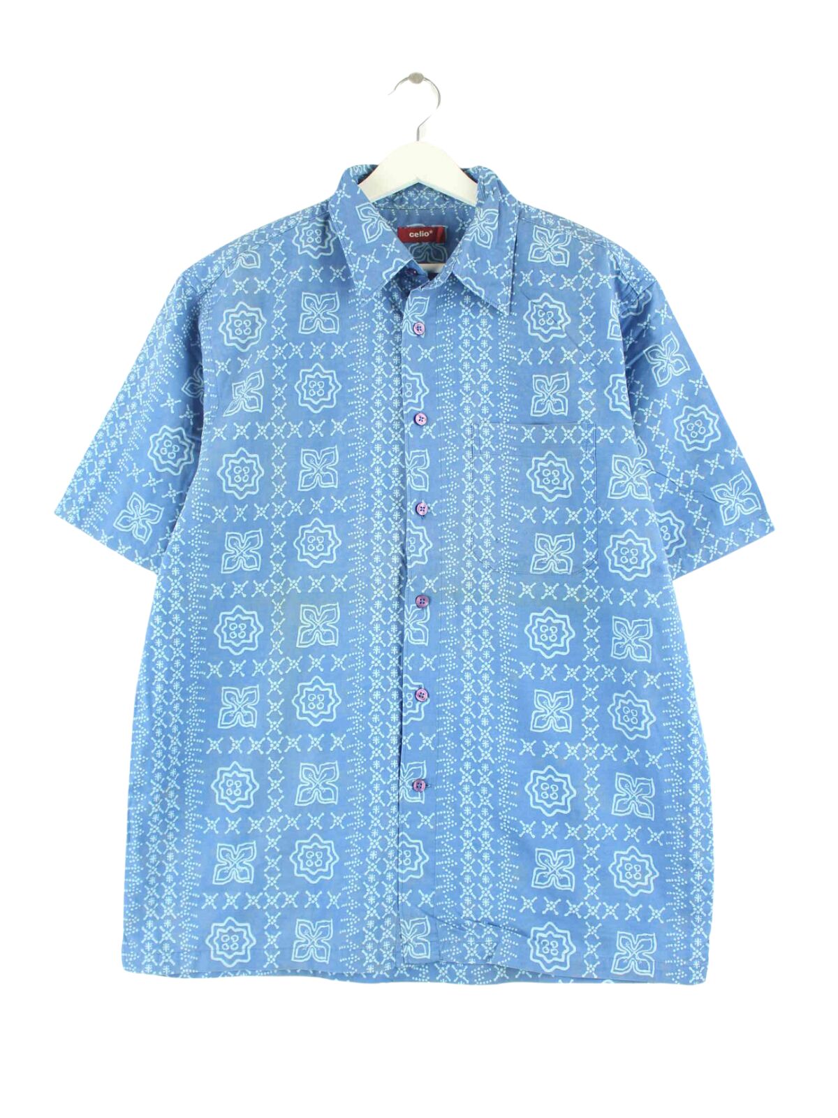 Vintage 00s Hawaii Hemd Blau M (front image)