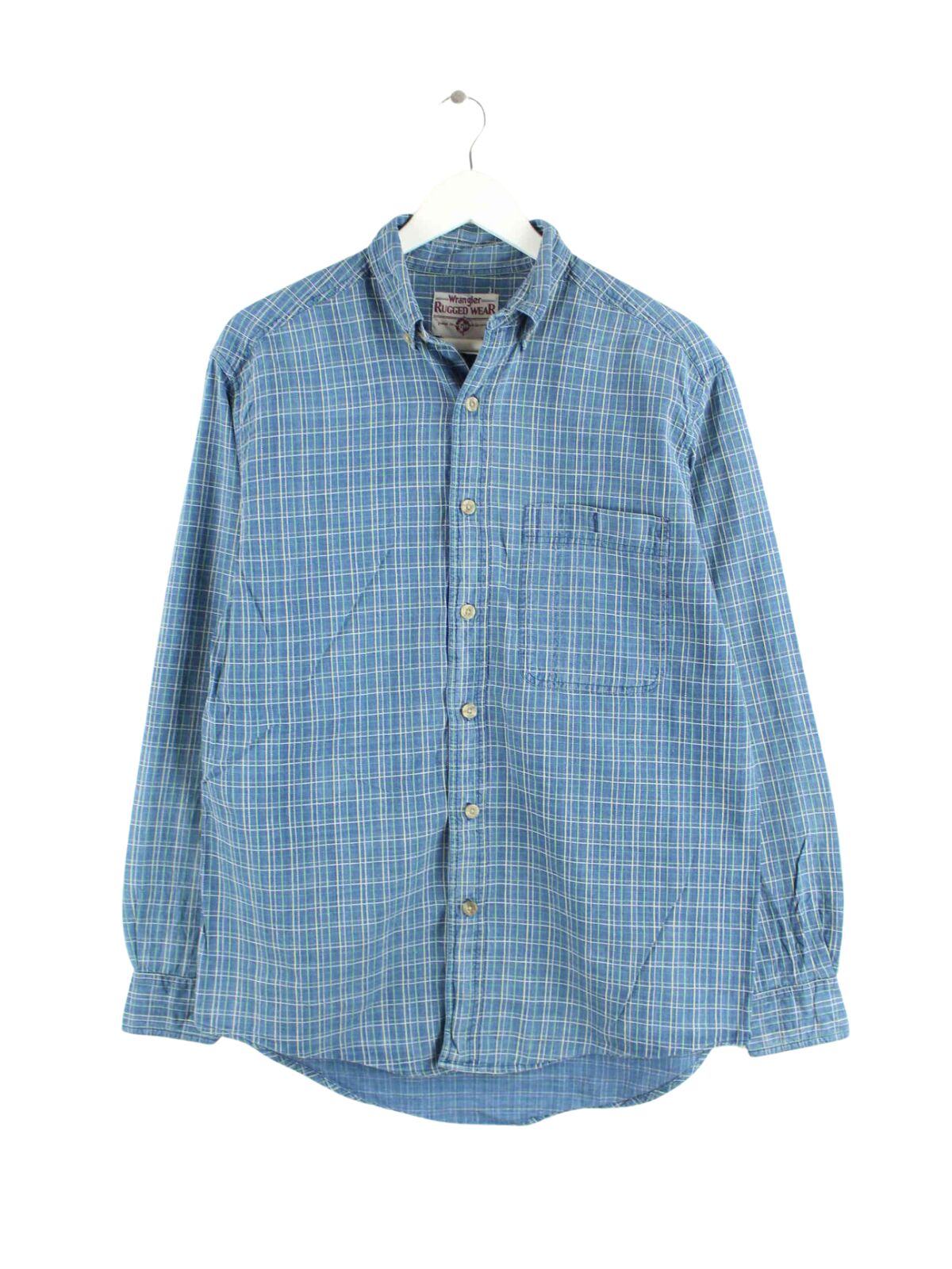 Wrangler 90s Vintage Rugged Wear Hemd Blau L (front image)
