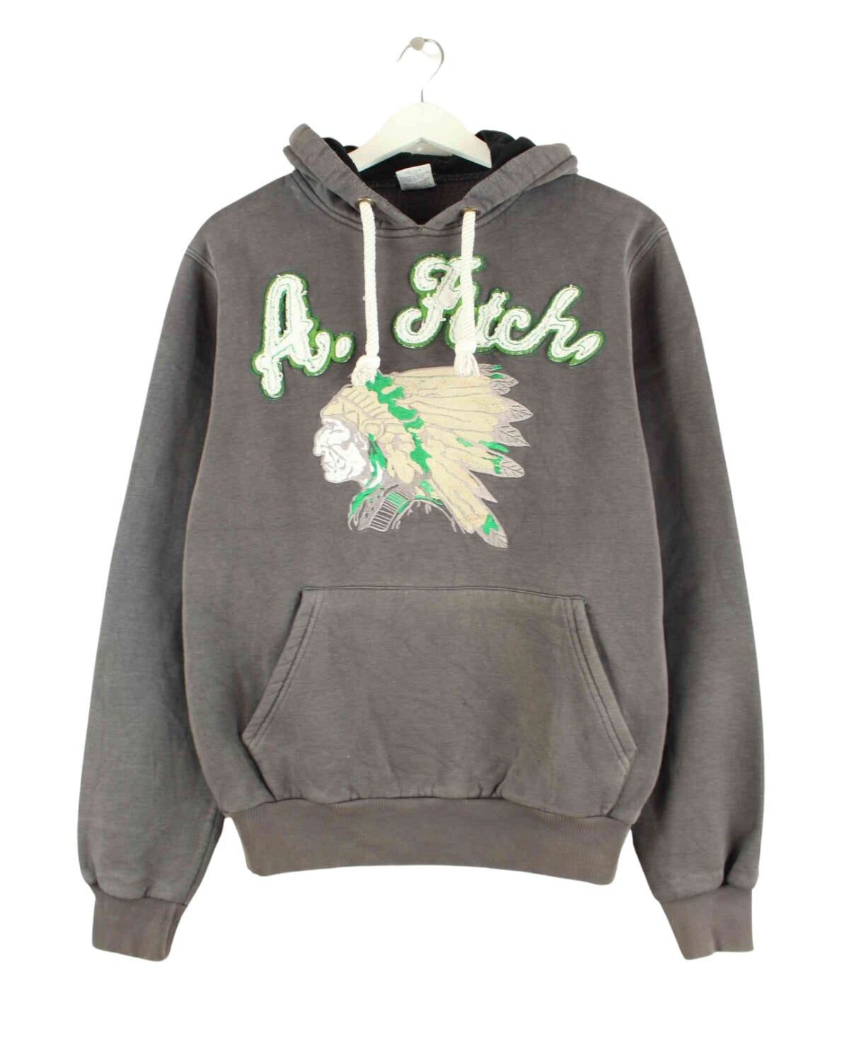 Abercrombie & Fitch Embroidered Hoodie Grau M (front image)
