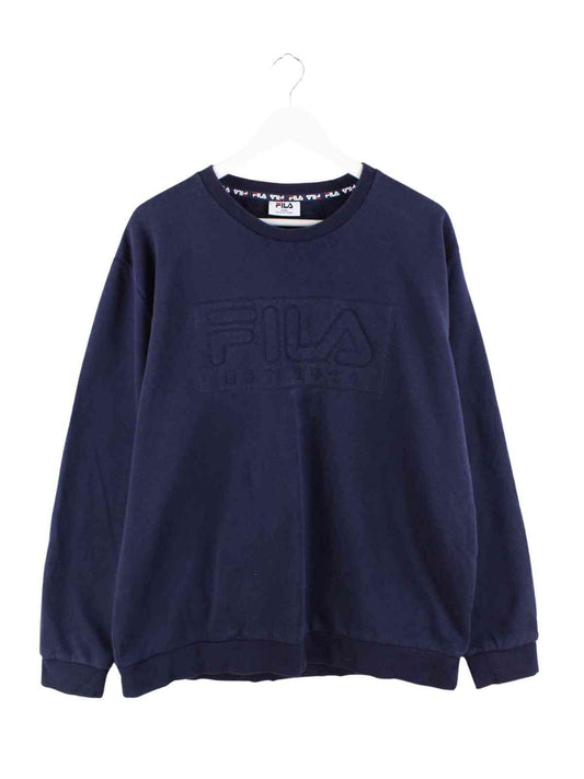 Fila Embroidered Sweater Blau XXL