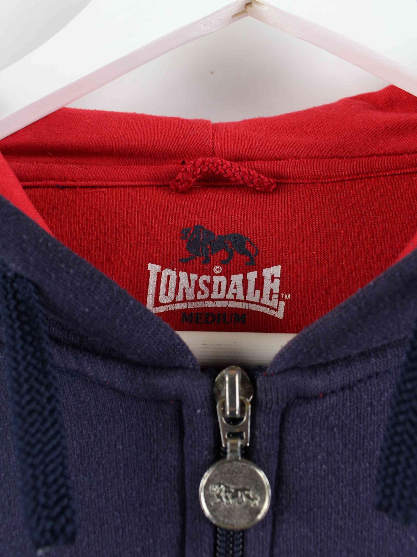 Lonsdale 90s Vintage Embroidered Zip Hoodie Blue L – Peeces