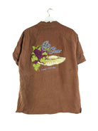 Tommy Bahama y2k Embroidered Hawaii Hemd Braun L (back image)