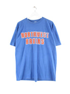 Vintage 90s Northwest Bruins Print Single Stitched T-Shirt Blau L (front image)