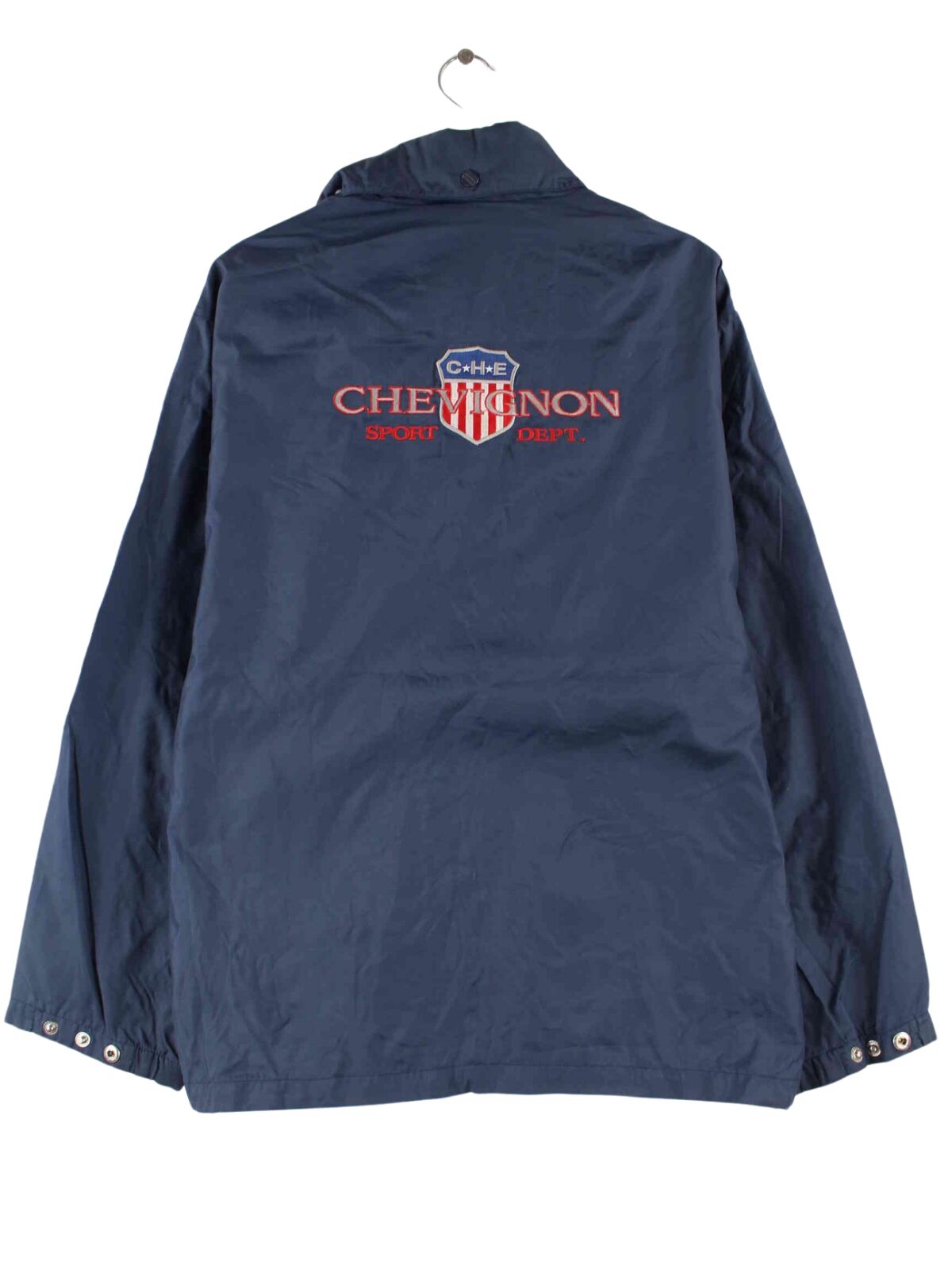 Chevignon 90s Vintage Embroidered Jacke Blau XL (back image)