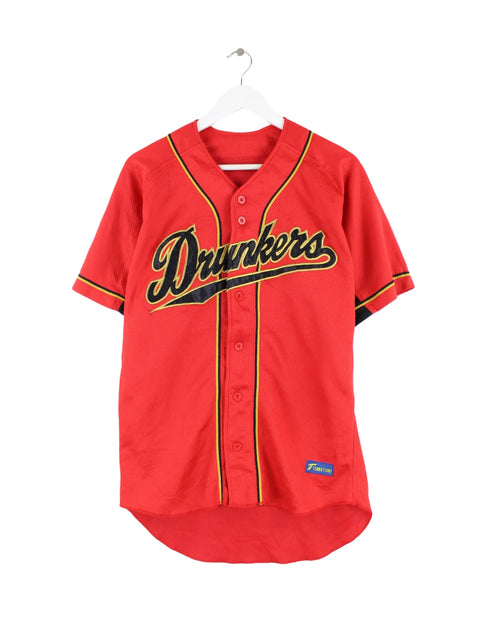 Vintage 90s Drunkers Baseball Jersey Rot M