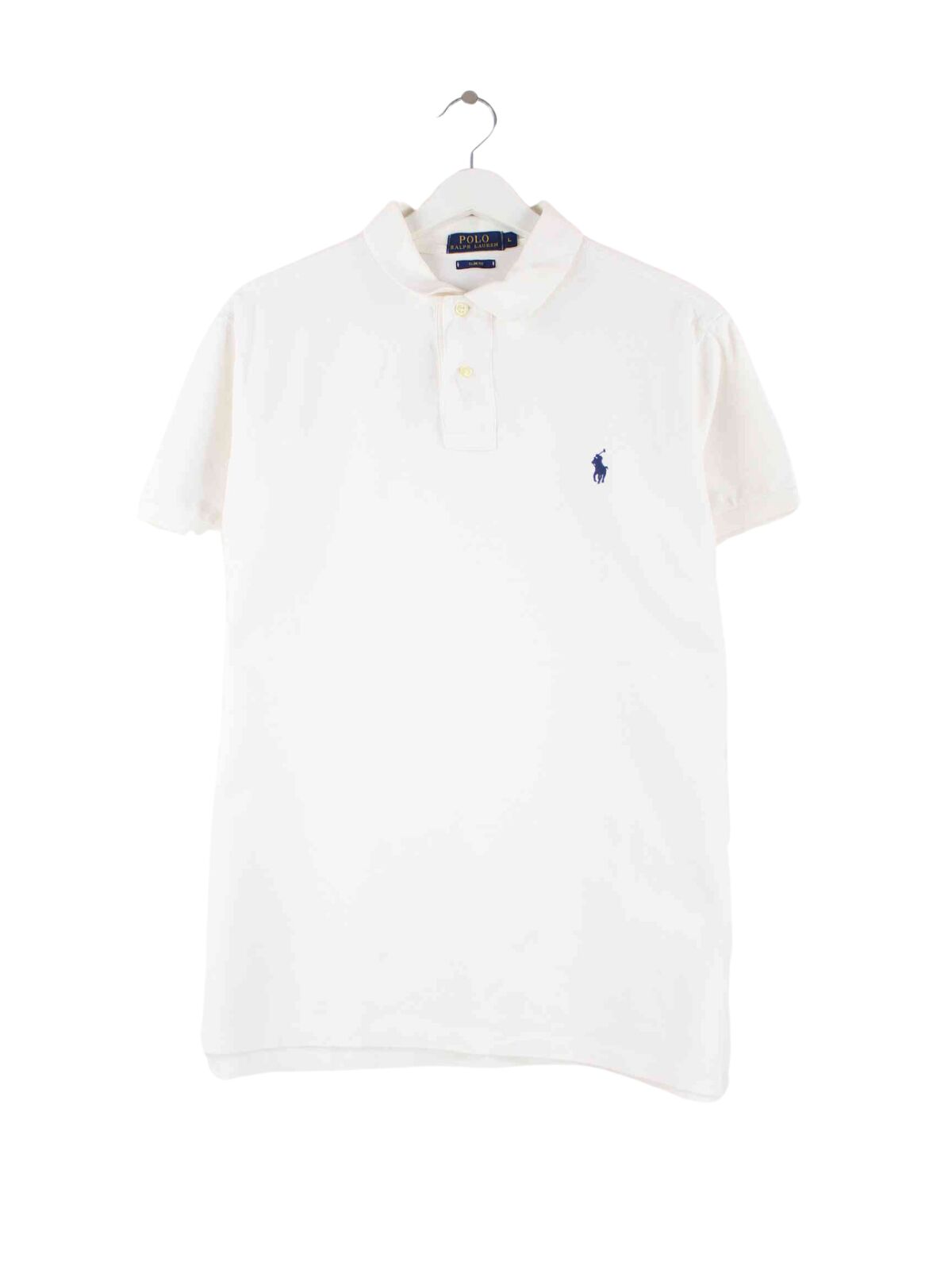 Ralph Lauren Slim Fit Polo Weiß L (front image)