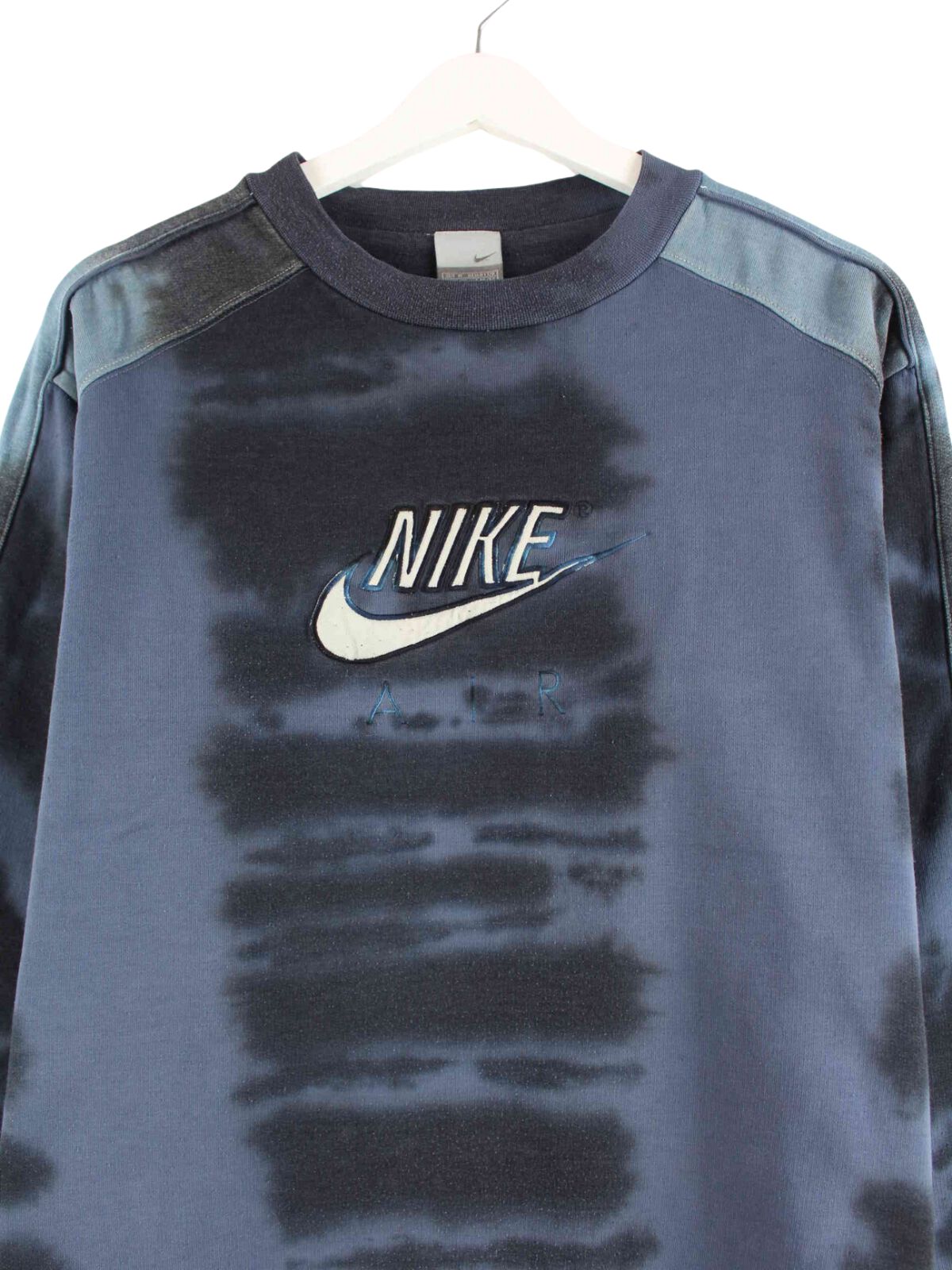 Nike Air y2k Embroidered Tie Die Sweater Blau S (back image)