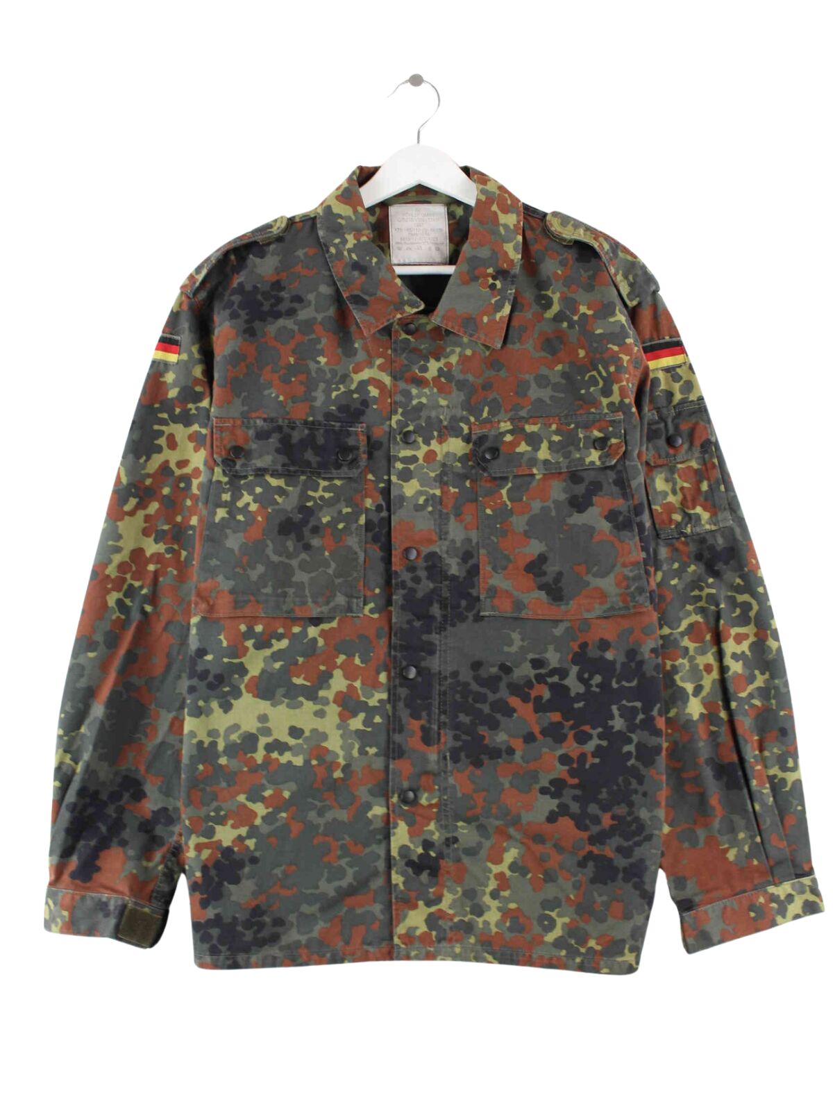 Vintage 1997 Bundeswehr Camo Hemd Mehrfarbig M (front image)