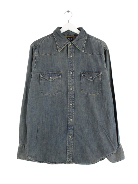 GAP 00s Denim Jeans Hemd Blau M