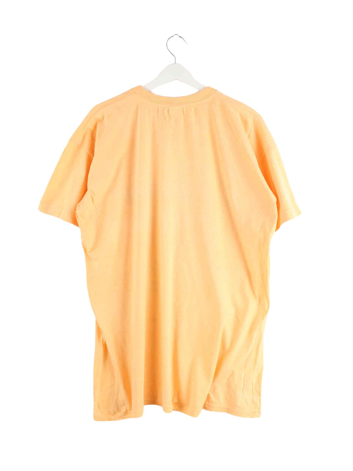 Vintage 80s Single Stitch Print T-Shirt Orange XL (back image)