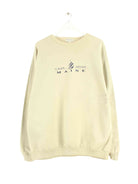 Vintage y2k Sail Away Embroidered Sweater Beige XL (front image)