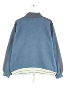 Vintage 90s Embroidered Half Zip Sweater Blau L (back image)