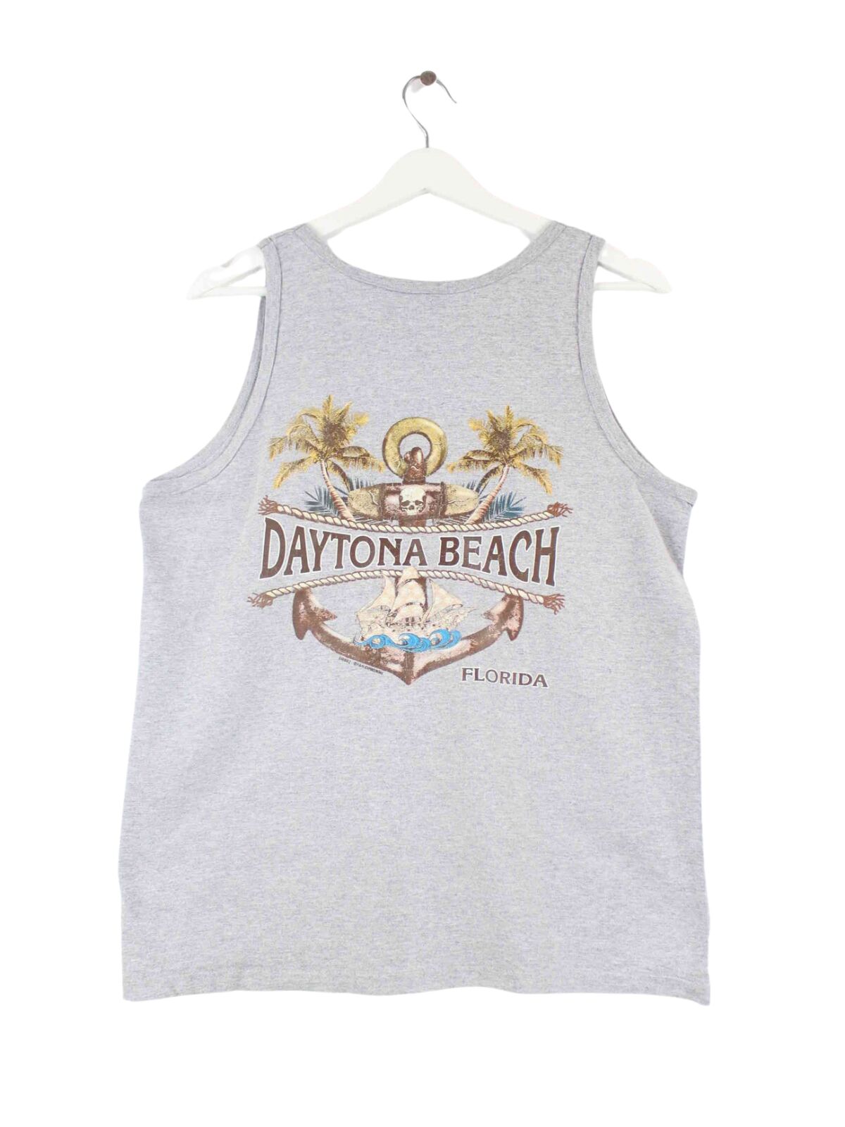 Anvil 00s Daytona Beach Print Tank Top Grau M (back image)