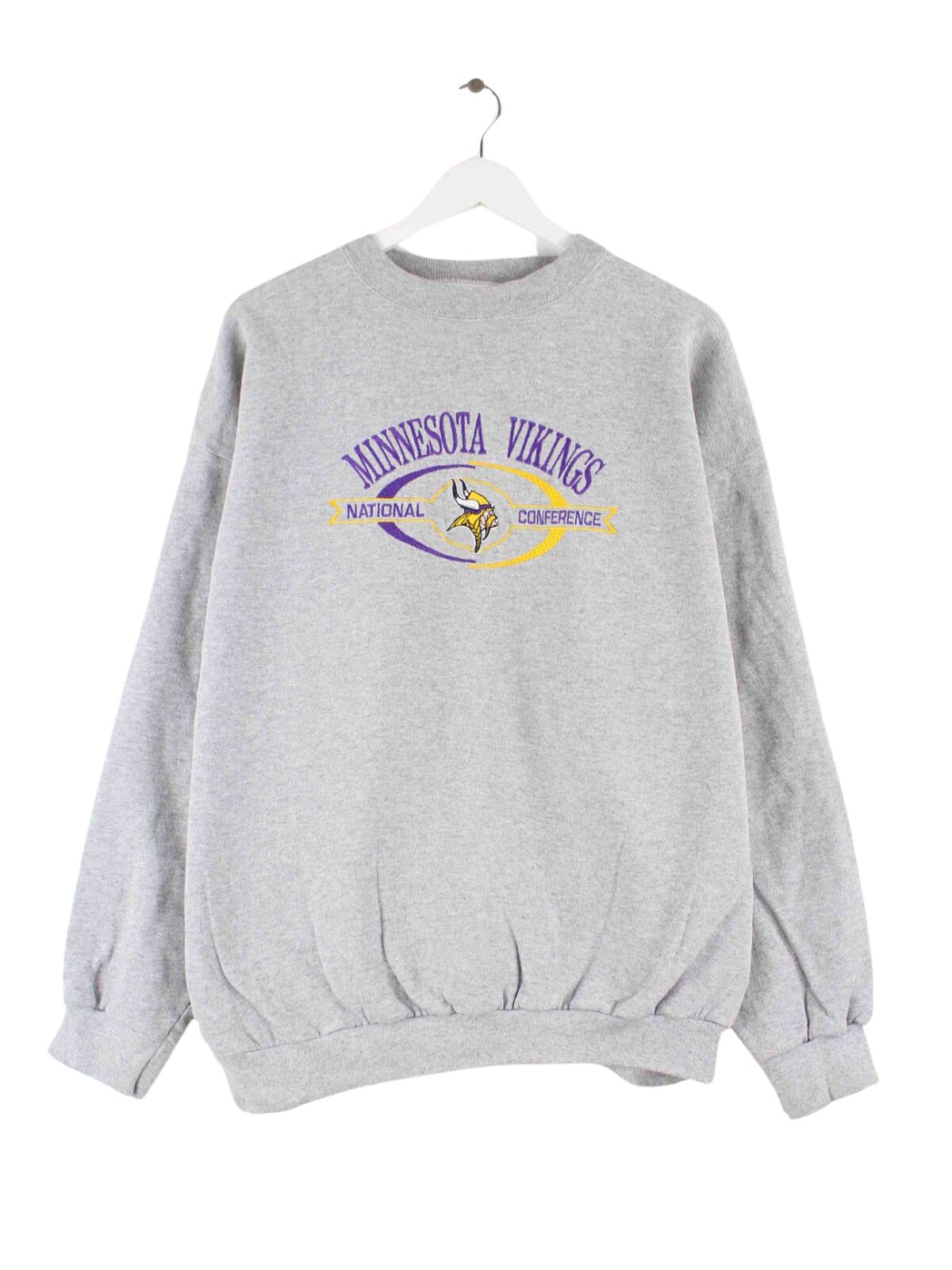 Logo Athletic 00s Minnesota Vikings Embroidered Sweater Grau XL (front image)