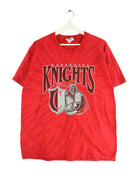 Vintage Creekside Knights Print T-Shirt Rot M (front image)