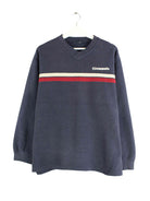 Umbro 90s Vintage Embroidered V-Neck Sweater Blau M (front image)
