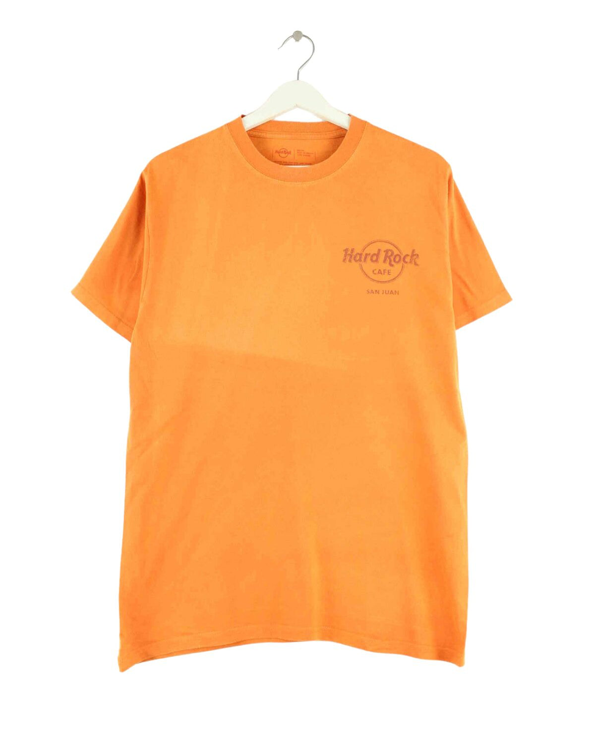Hard Rock Cafe San Juan Print T-Shirt Orange M (front image)