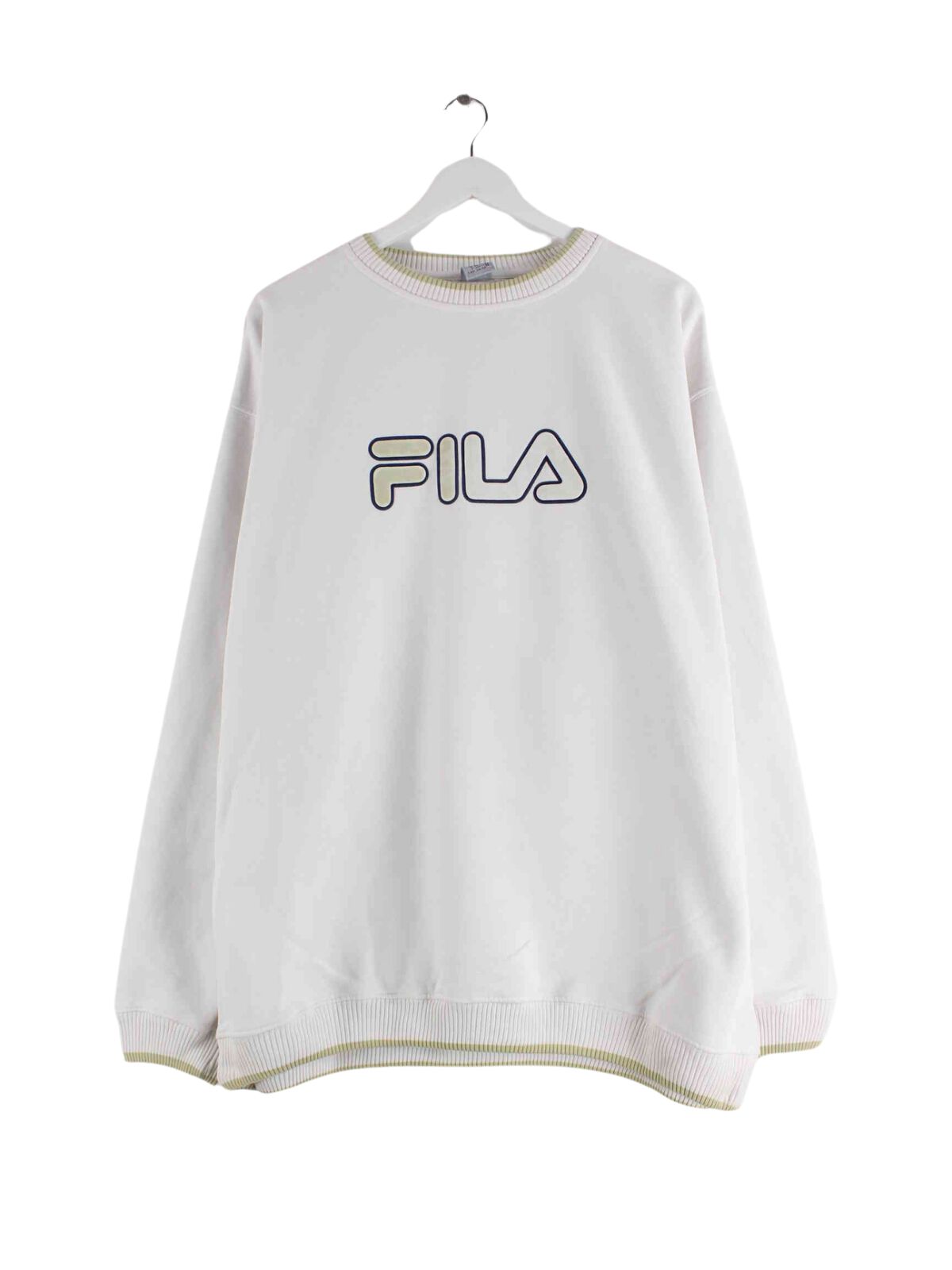 Fila y2k Spellout Sweater Weiß XXL (front image)