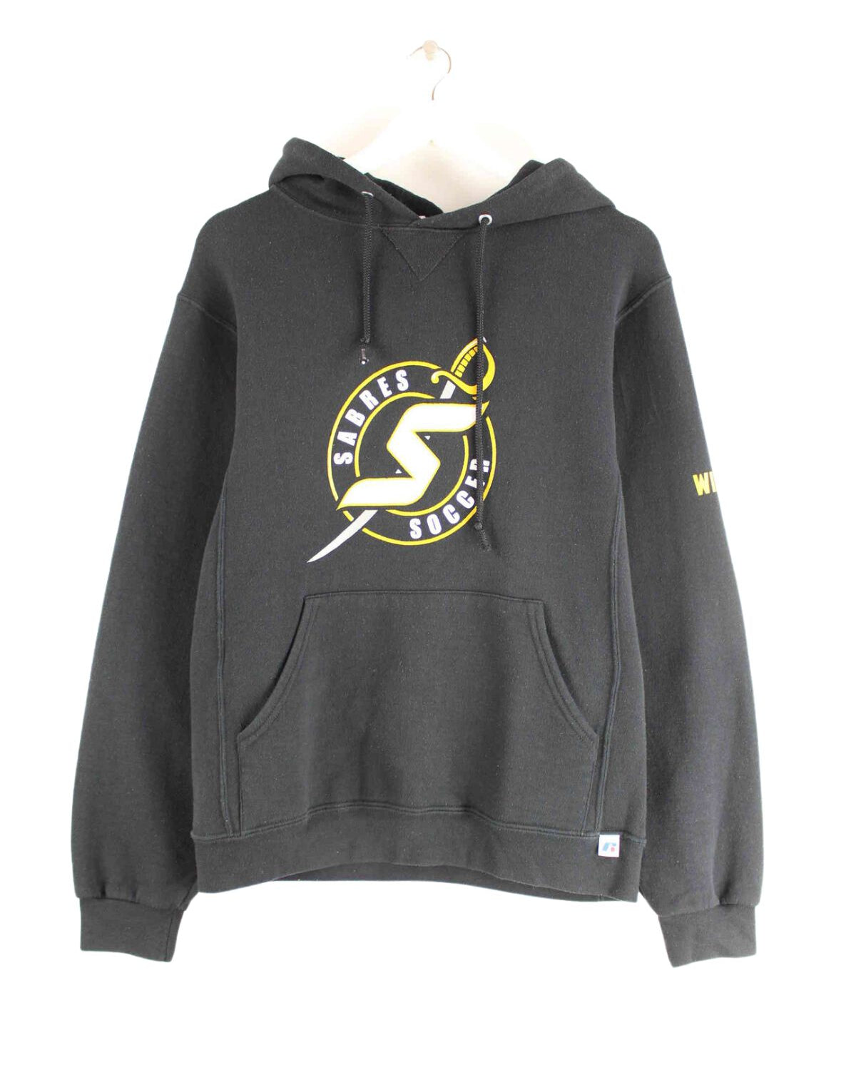 Russell Athletic Sabres Soccer Print Hoodie Schwarz S (front image)