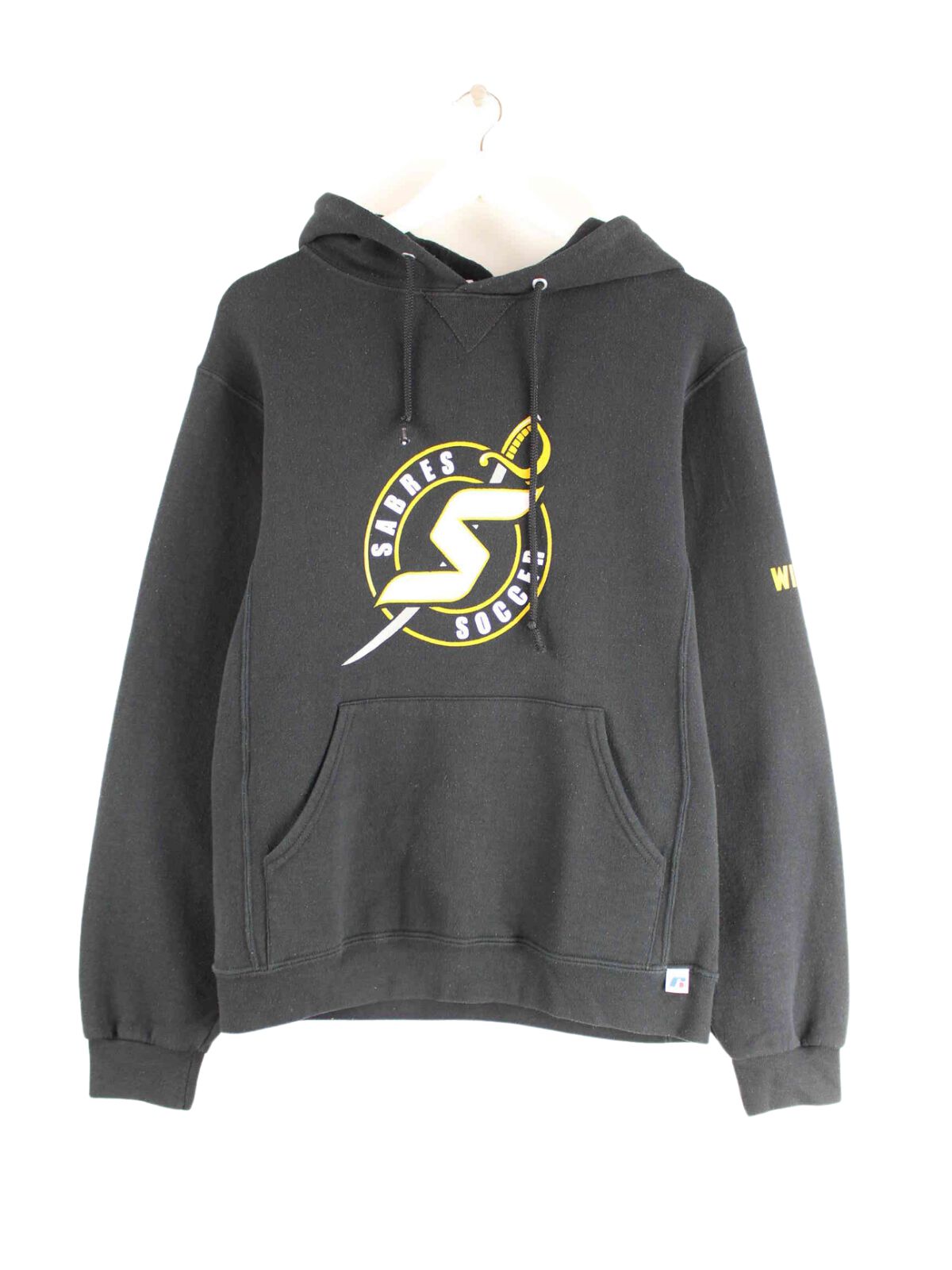 Russell Athletic Sabres Soccer Print Hoodie Schwarz S (front image)