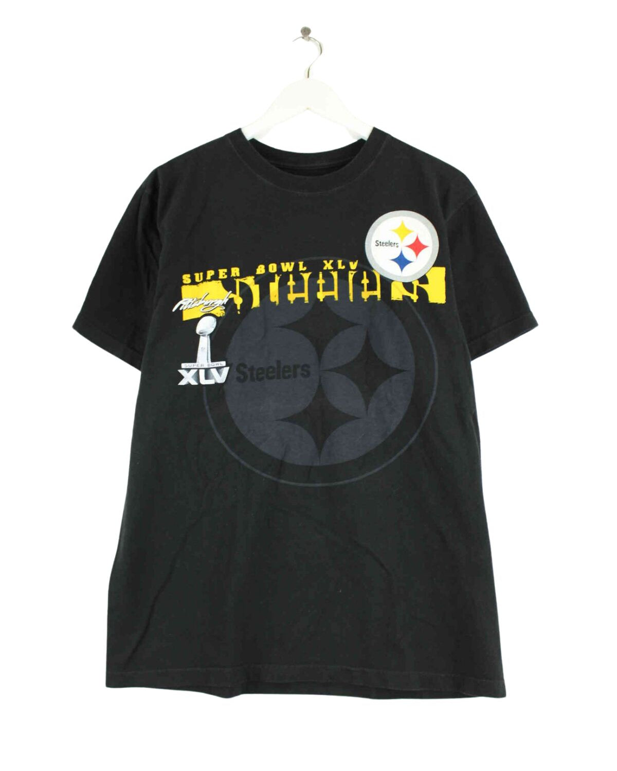 NFL Steelers Super Bowl XLV Print T-Shirt Schwarz L (front image)