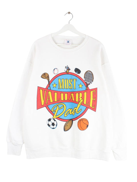 Delta 90s Vintage Games Print Sweater Weiß XL