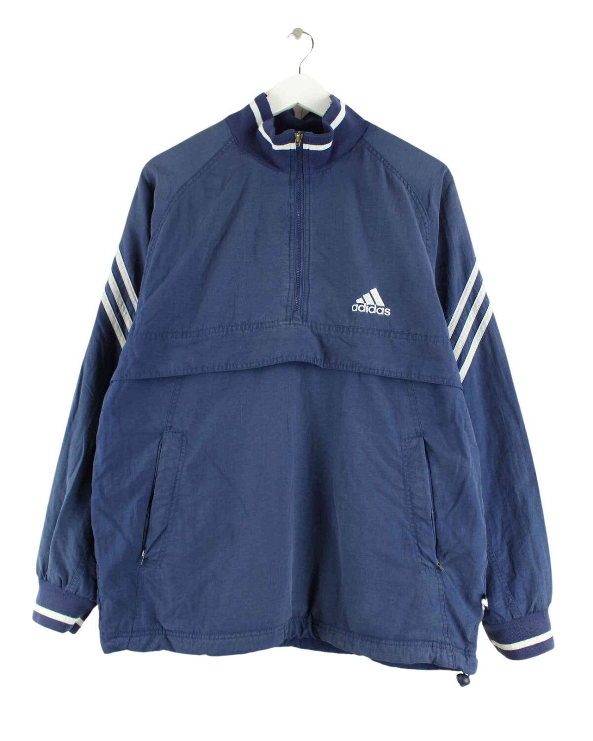 Adidas 90s Vintage 3-Stripes Jacke Blau M (front image)