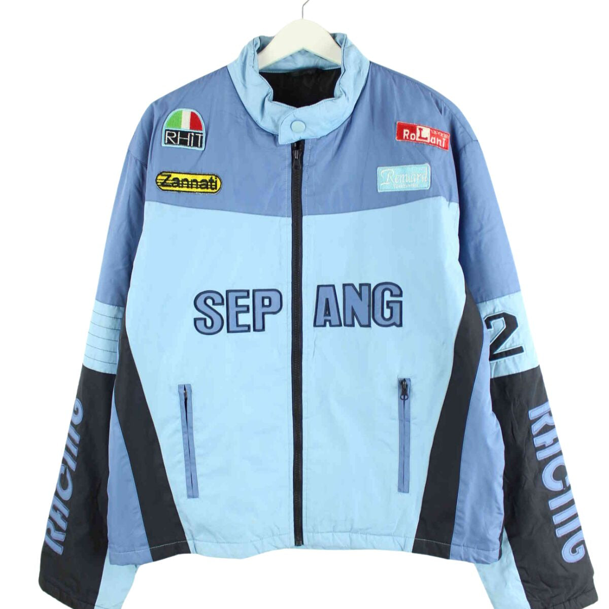 Vintage y2k Sepang Embroidered Racing Jacke Blau XL (front image)