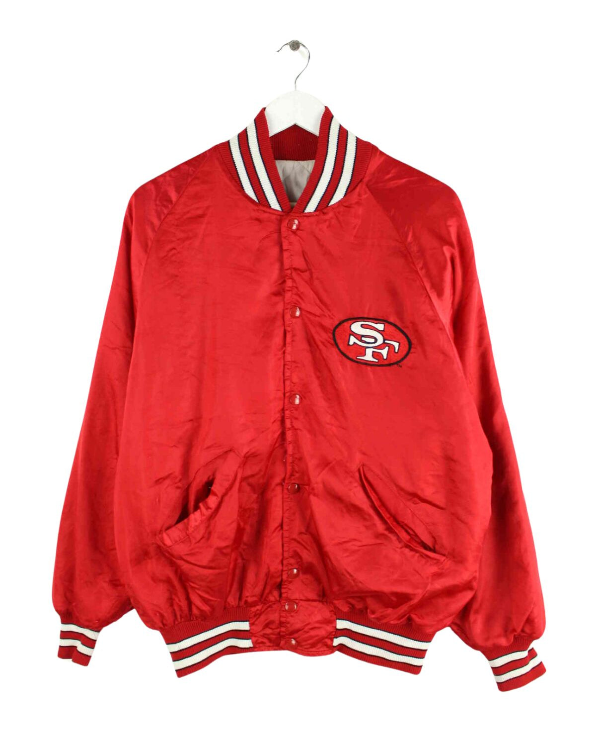 Vintage 80s San Francisco 49ers Embroidered Jacke Rot M (front image)