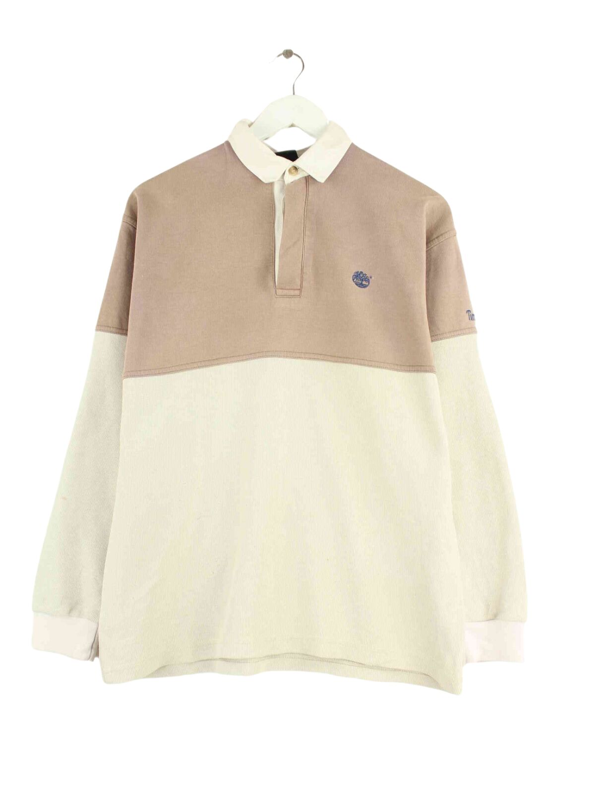 Timberland 90s Vintage Langarm Polo Beige L (front image)