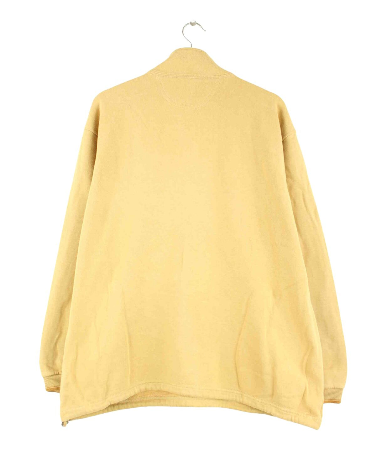 Champion Embroidered Half Zip Sweater Beige XL (back image)