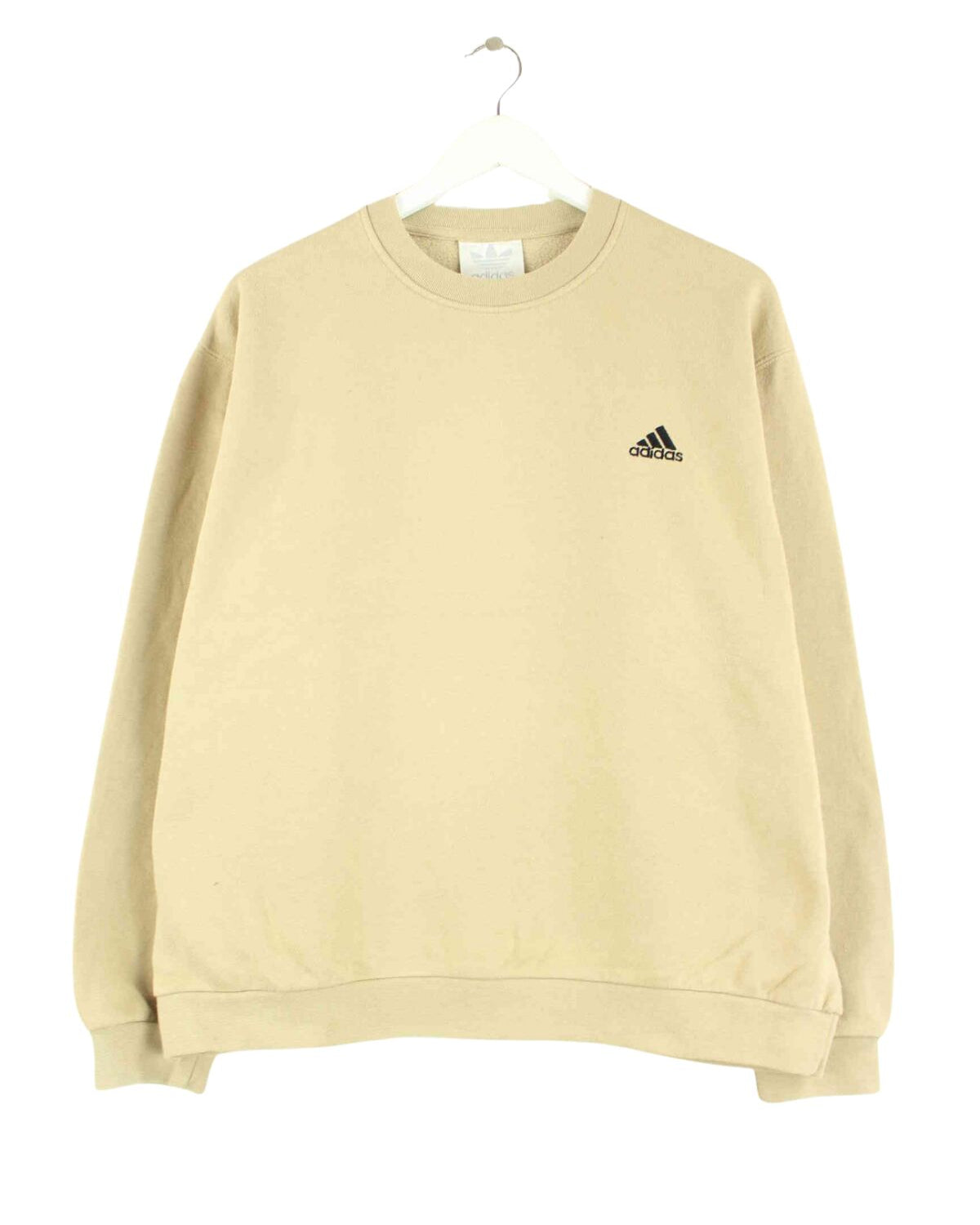 Adidas 80s Vintage Embroidered Sweater Beige L (front image)