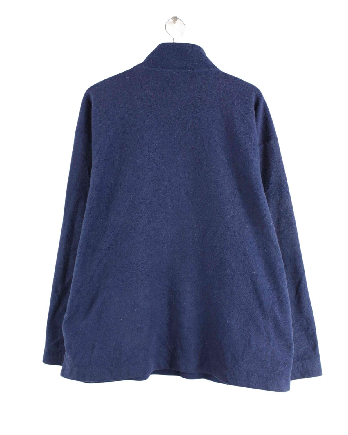 Fay 90s Vintage Embroidered Fleece Half Zip Sweater Blau L (back image)