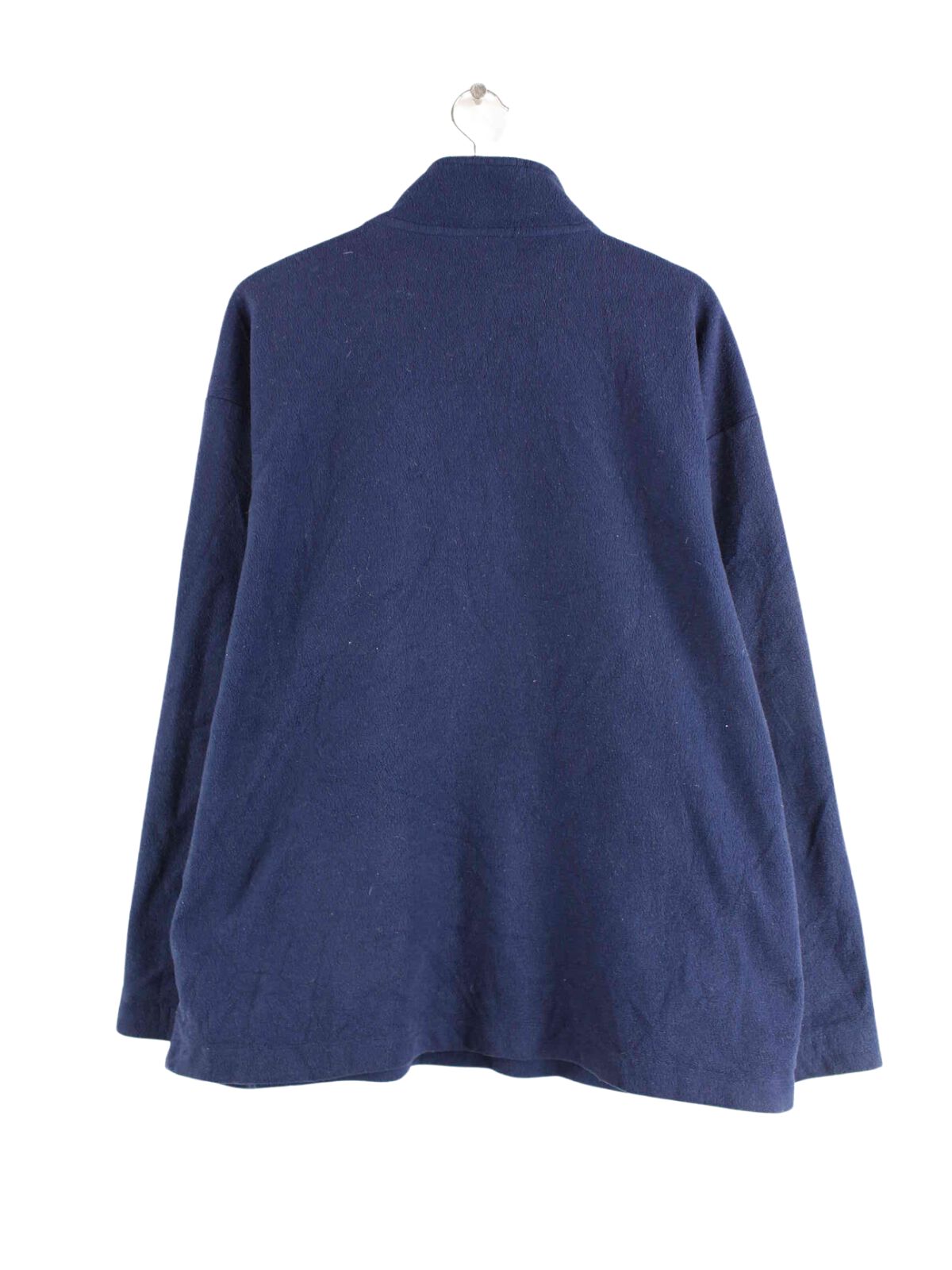 Fay 90s Vintage Embroidered Fleece Half Zip Sweater Blau L (back image)