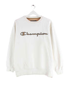 Champion y2k Embroidered Logo Sweater Beige M (front image)