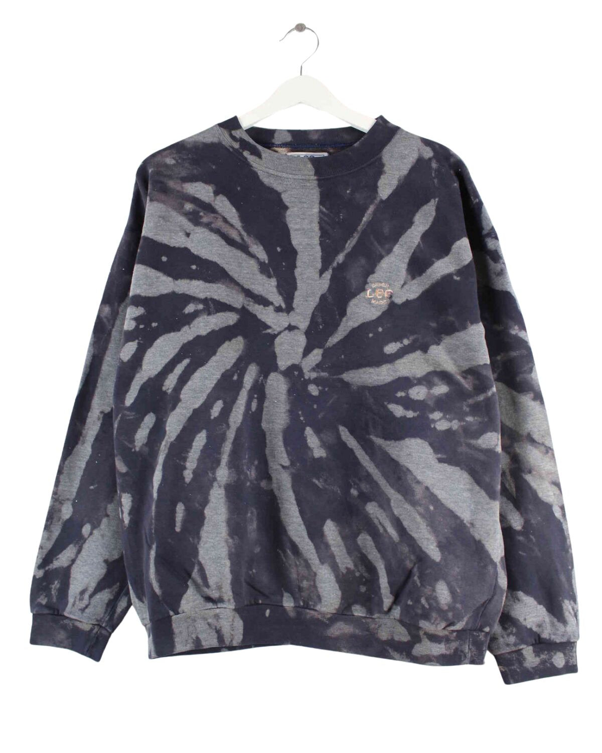 Lee 90s Vintage Embroidered Tie Dye Sweater Grau M (front image)